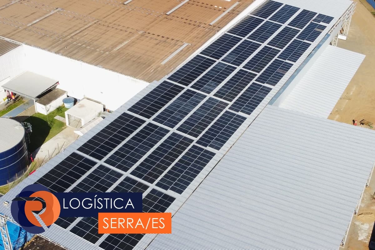 Sistema de energia solar instalado pela RealTec - Logística em Civit I