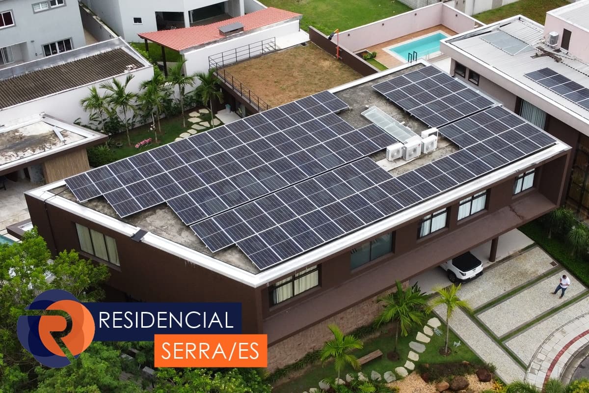 Sistema de energia solar instalado pela RealTec - Residencial em Boulevard