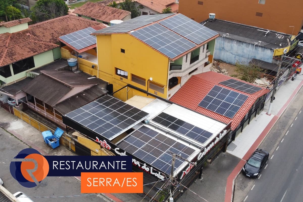 Sistema de energia solar instalado pela RealTec - Restaurante em Jacaraípe