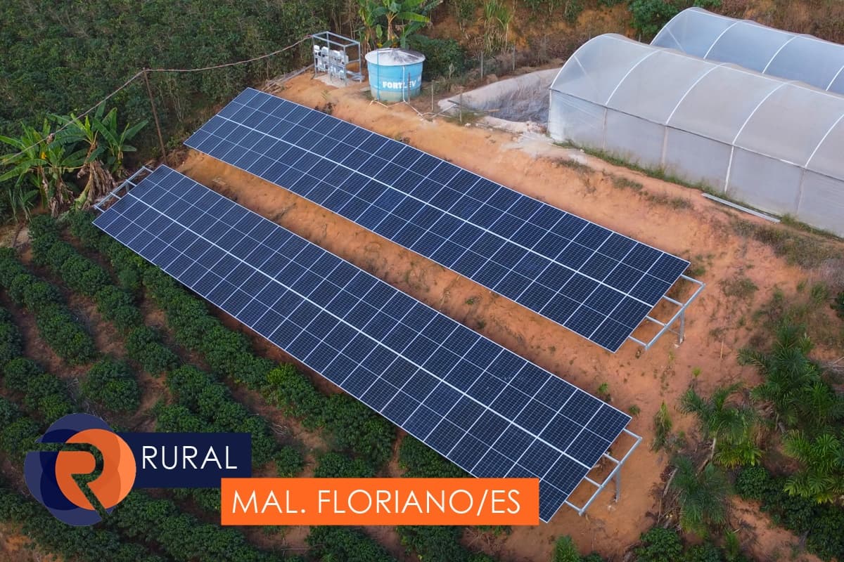 Sistema de energia solar instalado pela RealTec - Rural em Marechal Floriano